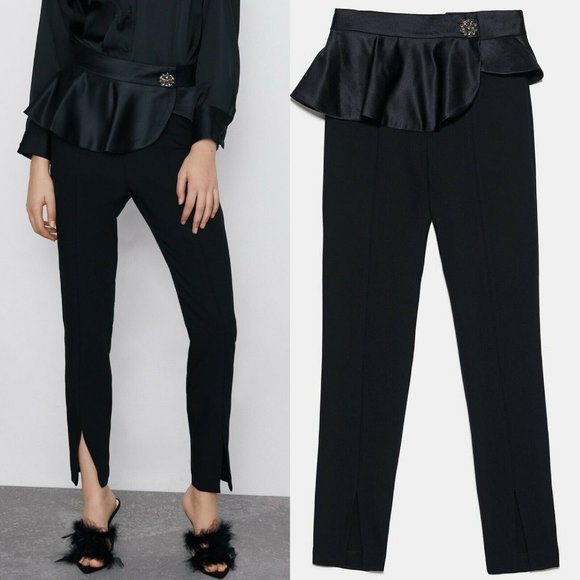 high waisted peplum pants